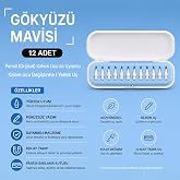 Apple Pencil ile Uyumlu Yedek Kalem Ucu Seti - Beyaz, 12'li | 12 Adet U&ccedil;, Yedek U&ccedil;, Beyaz Renk