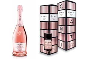 Canti - Prosecco D.O.C. Millesimato, Rose Sparkling Extra Dry, Wine Gift Pack, Italian Glera and Pinot Noir Grape Varieties from Veneto, Fresh and Sweet Taste, 1x750 ml