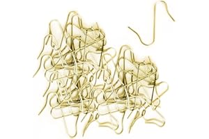 JONAMI Kugelaufhänger S Haken für Christbaumkugeln, Schnellaufhänger Weihnachtsbaumschmuck, Doppelhaken für Aufhängen von Christbaumkugel und Andere Christbaumschmuck. 100 Stück Gold