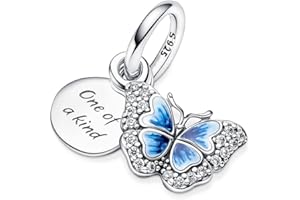 Wedanor Donna Ciondolo-Animale del cuore della famiglia Argento 925 Colgantes con Zirconia cubica per Charm Bracciale