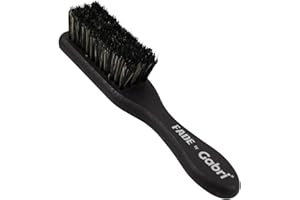 G GABRI Gabri Men's Grooming Barber Beard and Fade Brush - Premium Wooden Handle, Soft Bristles - Professional Barber Supplies for Fading, Moustache and Skin Care (XSmall 14cm)