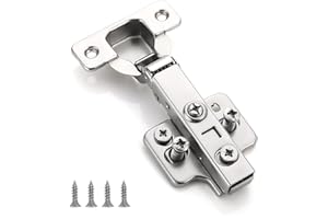 Furniware 10 Stück Schrankscharniere, mit Hydraulisch Feder Perfekte Softclose Küchenschrank Scharniere,3-Dimensionale (Höhe, Tiefe, Links-Rechts) der Tür, für Schranktür