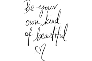 KEEYIRA Be Your Own Kind of Beautiful Wall Decals Inspirational Wall Stickers Removable DIY Art Words Letters Mural Wallpaper for Bedroom Living Room Home Decoration (Black)