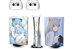 YANHAO Konsole ladestation Skin Für PS5 Skin Disc Edition Anime Console Und Controller Vinyl Cover Skins Wraps Für PS 5 Disc Version 03762 Skins Wraps Geschenk