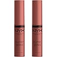 NYX Professional Makeup Butter Gloss, Non-Sticky Lip Gloss, Praline & Praline, Duo Pack