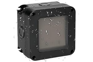 SPORWAY Interruptor de superficie resistente al agua, para ambientes húmedos, IP66, resistente al agua, interruptor de superficie intercambiable, interruptor de luz para exteriores, jardín, taller