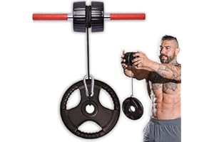 DMoose Fitness Entrenador de antebrazo con Tambor de Rodillo Desmontable para Equipo de Gimnasio en casa, Asas Antideslizantes, fortalecedor de muñeca para construcción Muscular, fácil de Usar para
