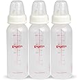 Pigeon PERISTALTIC Nursing Bottle RPP 240ML (White) M - Pack of 3, Transparent (88157)
