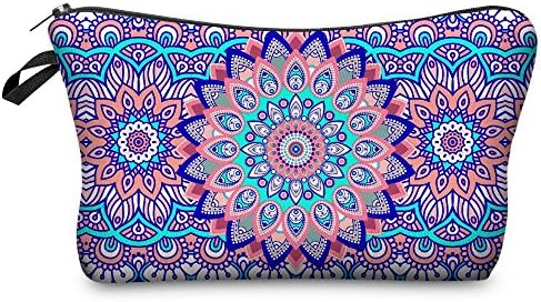 Liaosize Cute Fashion 3D Printing Mandala Flower Pattern Handbag Cosmetic Bag For Teenage Girls Travel School (22cm* 13.5cm) (Mandala 1)