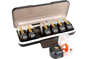 VESZOEN Portapillole Settimanale Italiano Portapillole Giornaliero 7 Giorni Porta Pillole Settimanale a 14 Scomparti Porta Pillole Settimanale a 7 Scomparti per Medicine, Integratori e Vitamin