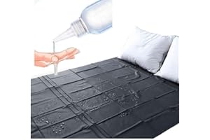 Gafeno Copriletto da Gioco in plastica Nera Impermeabile in PVC, per Evitare Che Il Materasso Si bagni