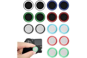 DDKY Joystick di ricambio in silicone da 16 pezzi, copertura dei tappi dei pulsanti in silicone, tappi fittizi con impugnatura per joystick per controller PS5, PS4, Xbox 360, PS3