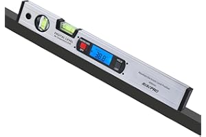 RISEPRO 42cm Digital Torpedo Level Inclinometer Angle Finder Gauge Spirit Level Magnetic Base Backlight