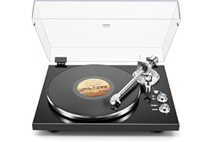 MERSOCO Vinyl Record Player Belt-Drive Turntable for Vinyl Records with Bluetooth Connectivity, USB Digital Output, Magnetic Cartridge & Adjustable Counterweight, AT-3600L, 33 or 45 RPM