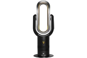HOTSNAP VORTEX AIR Pro Bladeless Heater and Cooler Golden Night - Quiet Smart Remote Oscillating Tower Fan with Timer and Adjustable 10 Speed Settings - 1.650W