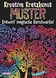 Kreative Kratzkunst: Muster: Set mit 10 Kratzbildern, Anleitungsbuch und Holzstift by 