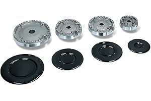 ELETTROGEA Lot de 8 brûleurs et chapeaux Ariston Indesit – Nardi double trou modèle TQ740ES