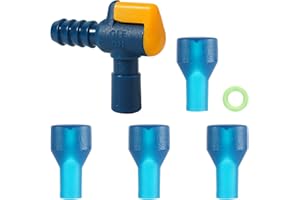 XIHIRCD 4pz Ricambio per Valvola di Morso, con 1 Connettore per Tubo Flessibile Angolato e 1 Anello di Tenuta Ricambio per Boccaglio in Silicone per Sacca di Idratazione Compatibile con Camelbak