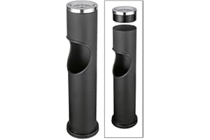 HI Poubelle Cendrier 46,5 cm Recyclage Ordures Hôtel Ecole Bureau Extérieur