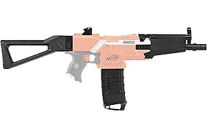 Blasterparts - MP5 - Mod Upgrade Kit passend für NERF Phoenix CS-6 und Stryfe - SMG-Kit 1 - schwarz - mit Laufverlängerung, Schulterstütze, 12 Dart Clip Magazin