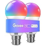 Govee RGBWW Smart Bulb, WiFi Alexa Light Bulbs B22, 54 Dynamic Scenes, 800LM, Music Sync, DIY 16 Million Color, Work with Ale