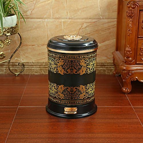 Trash can home use lidded waste can home outdoor or commercial use wastebasket-A