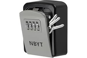 NBYT Tragbarer Schlüsselkasten mit Zahlenschloss, Wandhalterung, für Hausschlüssel, Schlüsselversteck zum Verstecken eines Schlüssels, wasserdichter Schlüsselsafe (kleine Größe)