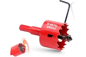 XYZDOUBLE Coronas Perforadoras 40mm Coronas para Metal para Madera Metal Aluminio Acero Inoxidable Plásticos y Mucho Más