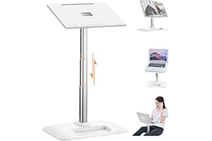 nediea Laptop Ständer Höhenverstellbar, Laptopständer Halterung Schreibtisch, Laptoptisch, Buch Stand zum Lesen, MacBook Ständer für Bett, Sofa, Auto, Büro, Kompatibel mit 11-17.3 Zoll Laptops