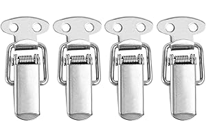 CJHZQYY Stainless Steel Spring Loaded Clamp Clip Case Box Latch Catch Toggle, for Trunk, Case, Box, and Chest (4pcs)