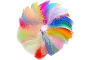 Debbery 150PCS Feathers for Crafts, 5-8cm Colorful Feathers in Bulk, Suitable for DIY Dream Catcher, Box Filling Decoration, Wedding, Home, Party Decoration