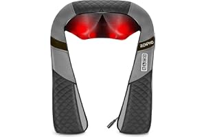 Nackmassager, RENPHO nacke-massager med värme, Shiatsu-massager med 3D-massage av djup vävnad, muskelsmärta för nacke, rygg, axlar, ben, fötter