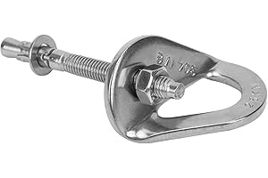 Tiiyee Climbing Anchor Bolt Set, 25KN Hooks Set Heavy Duty Stainless Steel Hangers and Expansion Screw Outdoor Piton Nail Plates Climb Safe Fixed Point for Fire Ladder Hiking Camping