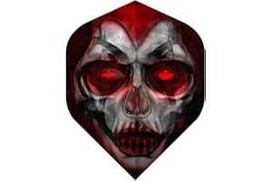 DESIGNA DARTS Horror Show | 100 microns Halloween et Horreur Inspiré Premium Fléchettes en forme standard n ° 2, 1 lot de 3 ailettes, plusieurs designs