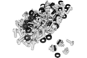 kwmobile 50x burmutter typ M6 - monteringssats 50 x burmutter för 10/19 tums rack - nätverksinstallationsutrustning - profess