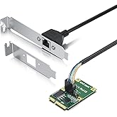 Mini PCIe 2.5G Gigabit Ethernet Network Card, 30-cm Cable Length