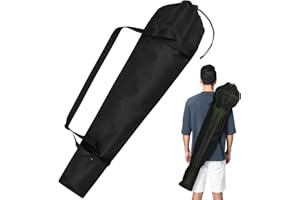Cosmos Lacrosse Equipment Carrying Bag Holds 2 Sticks, Portable Lacrosse Essentials Storage Pouch with Adjustable Shoulder Strap, Black, L (46" Length)