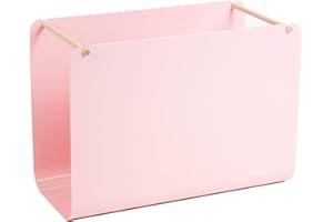 U Brands Metal Hanging File Organizer, Desktop Accessory, Arc Collection, Pink (3550A02-04)