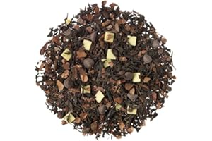 TEA SHOP TÉ SHOP - Té Negro Chocolate Temptation 100g - 50 Tazas - Formato a Granel - Black tea - En Hojas - Con Chocolate Blanco y Cacao - Energizante y Vitamínico - Té Frío - Perfecto para