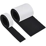 Feltro Adesivo Rotolo Nero, HTBAKOI Lunghi 2 Rotoli(100 * 10cm+100 * 2cm) Sedie in Qualsiasi Forma in Materia Ecologica per M