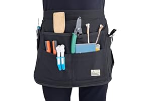 A.B Crew Canvas Hair Stylist Waist Apron with Pockets Adjustable Hair Tools Apron Barber Waist Bag Hairdresser Waist Apron