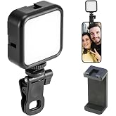 Coverzone Dual Set Filler Light Mini High Brightness Filler Light For Live Broadcast Selfie Light Panel, Clamp Phone and Note