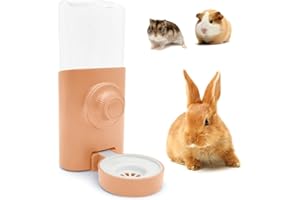 SEPTILLAR Automatischer Wasserspender Kaninchen [Rosa, 600ml] Hängend Haustier Trinkflasche Hasen Meerschweinchen Hamster Chinchilla Frettchen Käfig Wasserflasche