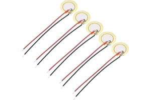 sourcing map 5 Pcs Piezo Discs 15mm Acoustic Pickup Transducer Microphone Trigger Element CBG Guitar