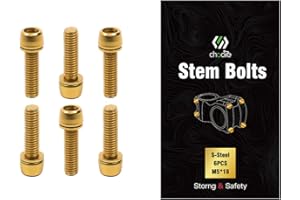 Chooee Tornillos Bicicleta M5 x 18 mm，M5 x 18 mm，Tornillos Potencia/Manillar para Bicicleta MTB（Rojo/azul/naranja/verde/color/Oro）