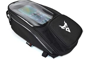 Alacritua - Borsa da serbatoio per moto con schermo touch screen, impermeabile, per moto, con forte magnetico, universale