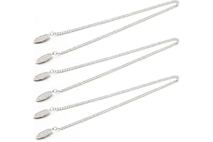 TIANLIN 3 Piezas Cadena de Servilletas, Clip de Servilletas de Metal Plateado de 55 cm, Cordón de Servilletas, Accesorios de Cena Elegantes para Asegurar Las Servilletas para los Mayores