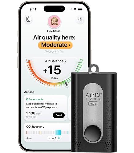 Atmocube Professional 12-in-1 Luftqualitätsmonitor – CO2, Feinstaub, Formaldehyd, TVOC, NOx, WLAN & PoE, Cloud-Dashboard
