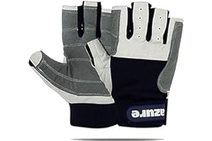 Azure Premium Quality Strong AMARA Black Sailing Enforced Palm Breathable Best Gloves Skiing Riding Running Hiking Fishing Sailing Indoor-Outdoor C/F