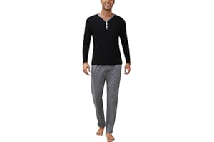 Nieery Pijama Hombre Conjunto de Pijama de Manga Larga para Hombres En Camuflaje Pijama Hombre Invierno Algodon